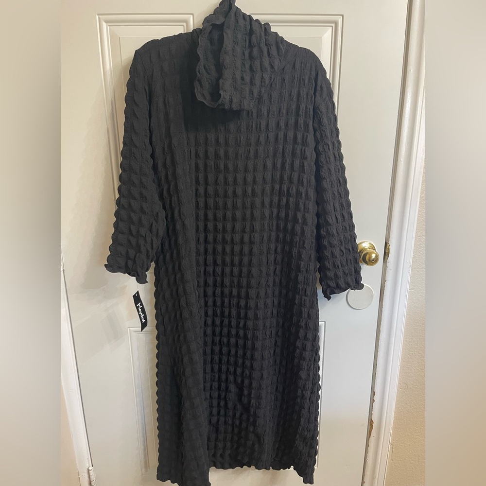Heydari Black Elegant Midi Dress